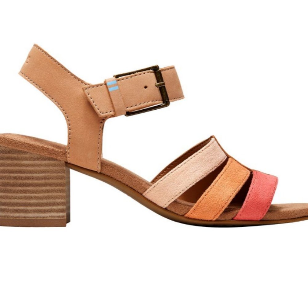 Toms Estella Sandal - Size 7 - In Honey/Leather Sunrise